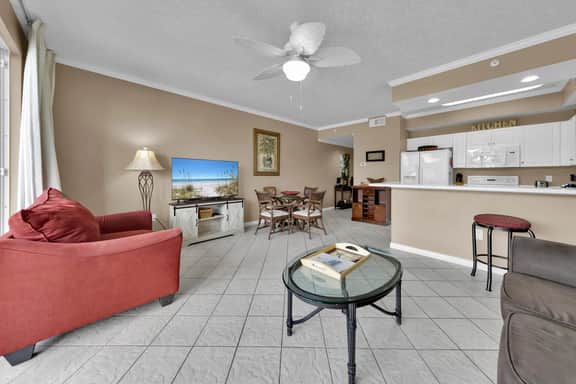 DestinWest Gulf 105 The Huge Pool is steps off the patio!  Free Beach Service