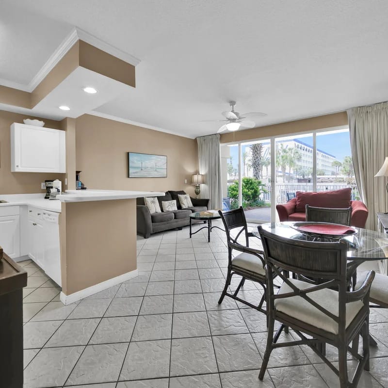 Destin West Gulf 105 Huge Pool is steps off the patio!  Free Beach Service